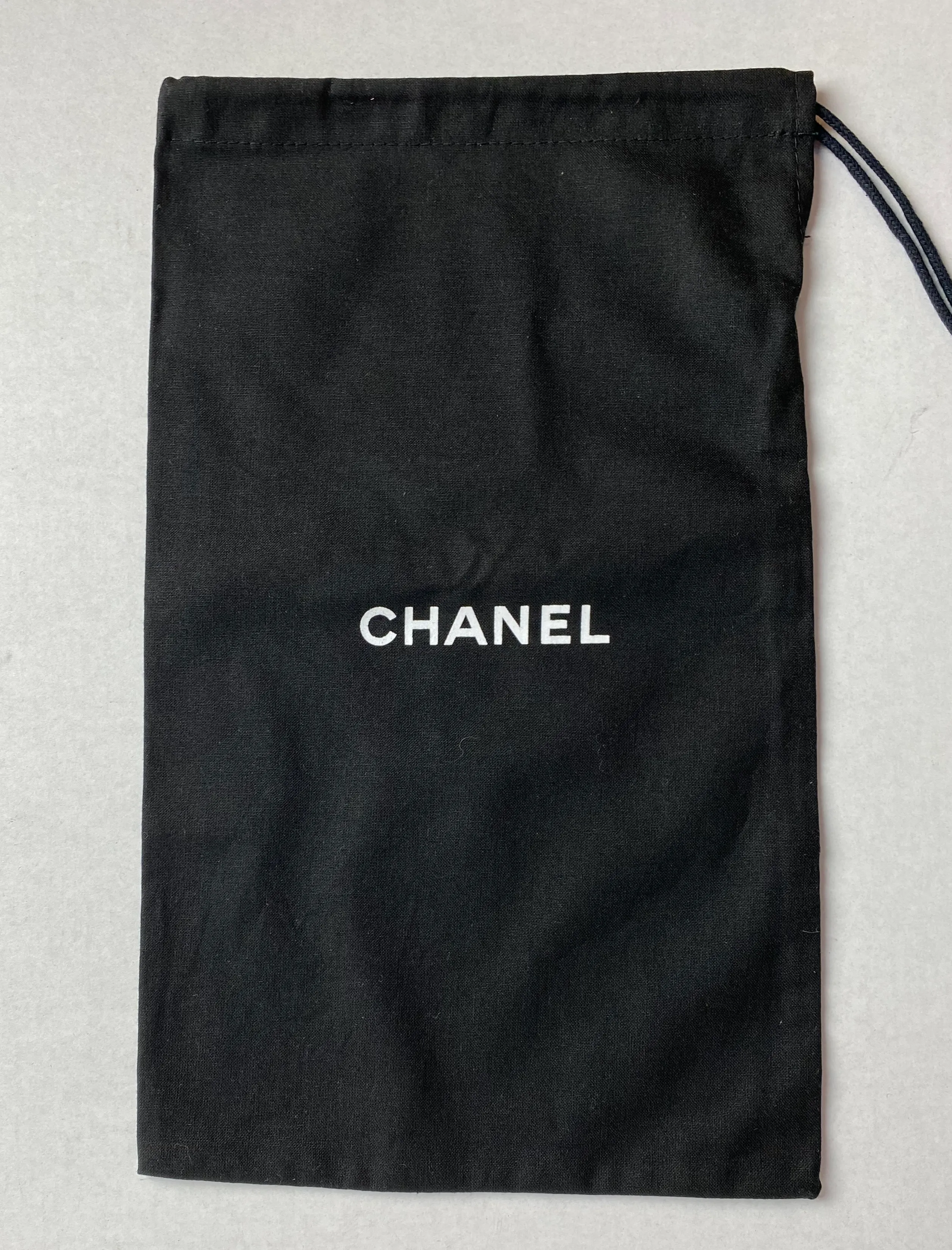100% Auth Chanel Set of Two Black Shoe/ Small Bag/ Wallet Dust Bags 13"x 8.25"