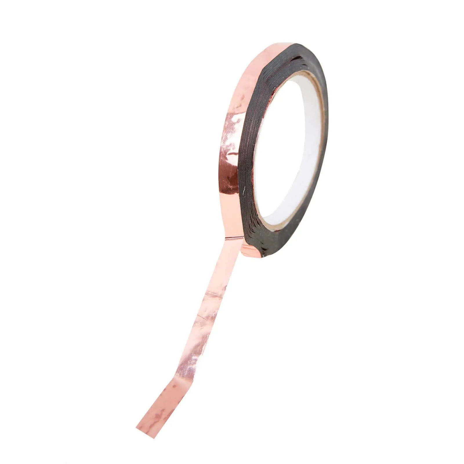 100 Yds 3 8" Rose Gold Metallic Film Tape Adhesive, DIY Floral Wrap Craft Decor Tape - Polyester with Acrylic