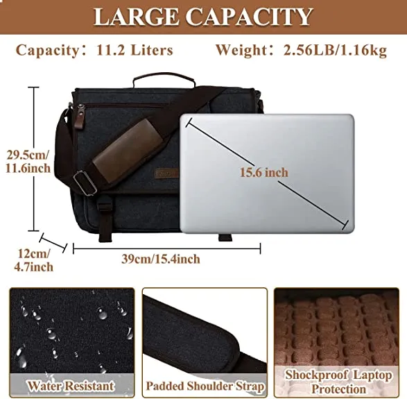 15.6in Canvas Laptop Bag