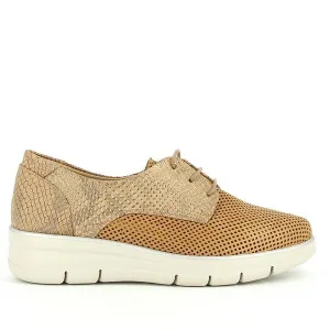 24 Hrs 24475 Tan Lace-Up Shoes