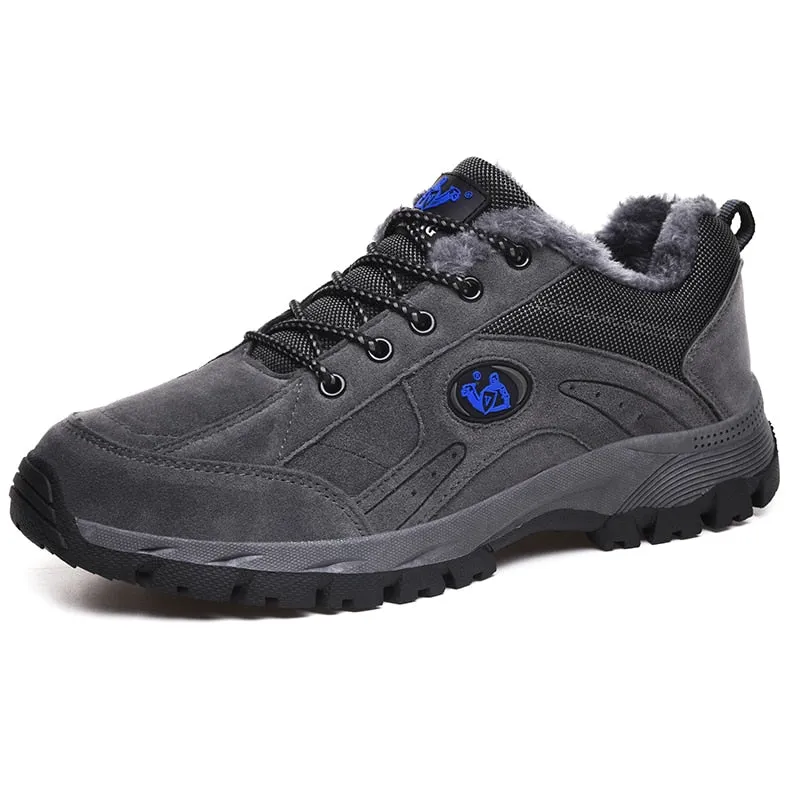 49 Winter Lager Size Outdoor Men Leather Casual Shoes Women Warm Fur Sneakers Lace Up Adult Footwear Plush Spring Summer Walking