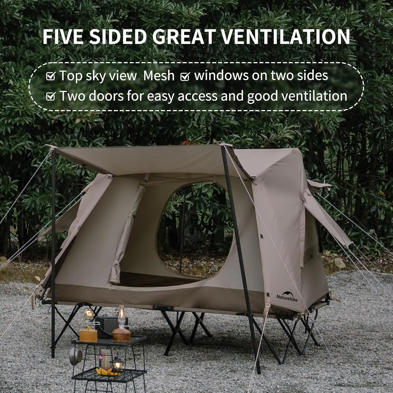 A-Type Roof Off-ground Auto Tent