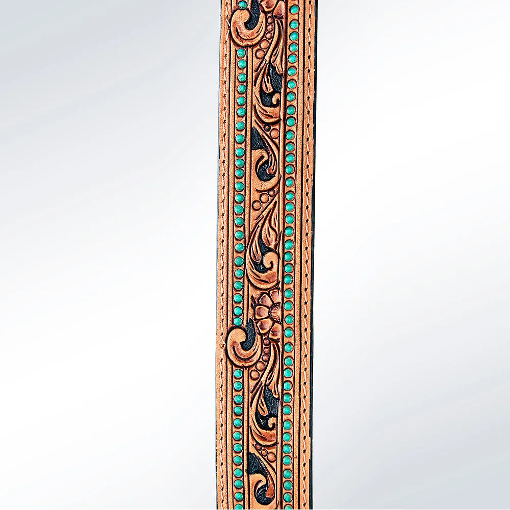 American Darling ADSTF138 Hand Tooled Genuine Leather Crossbody Handle Strap For Bags