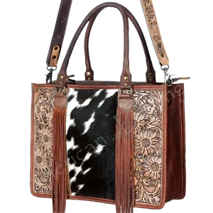 American Darling® Ladies Cowhide Brown Leather Purse ADBG230BRW