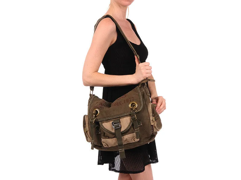 Army Courier Vintage Bike Messenger Bag - Larger Version