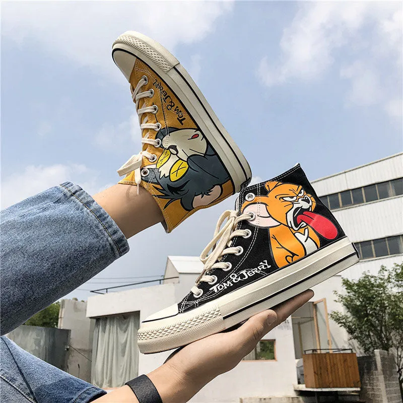 Aule Cartoon Cat Sneakers