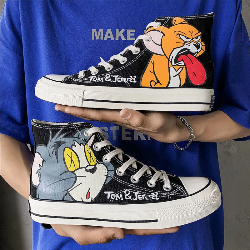 Aule Cartoon Cat Sneakers