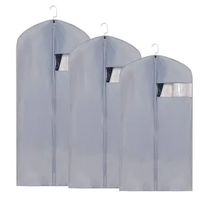 Awekris Light Weight Suit Bag 3 Pack Garment Bags Costume Breathable Cover for Storage and Travel with Sturdy Zipper for Dance Clothes Storage Closet