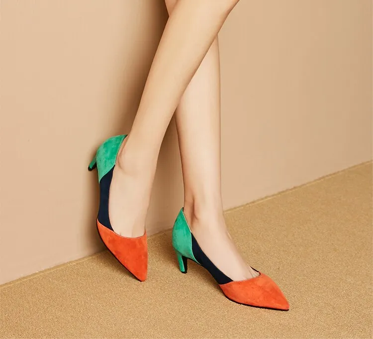 Basic High Heel Suede Pumps