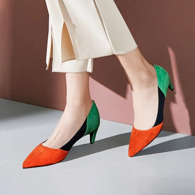 Basic High Heel Suede Pumps