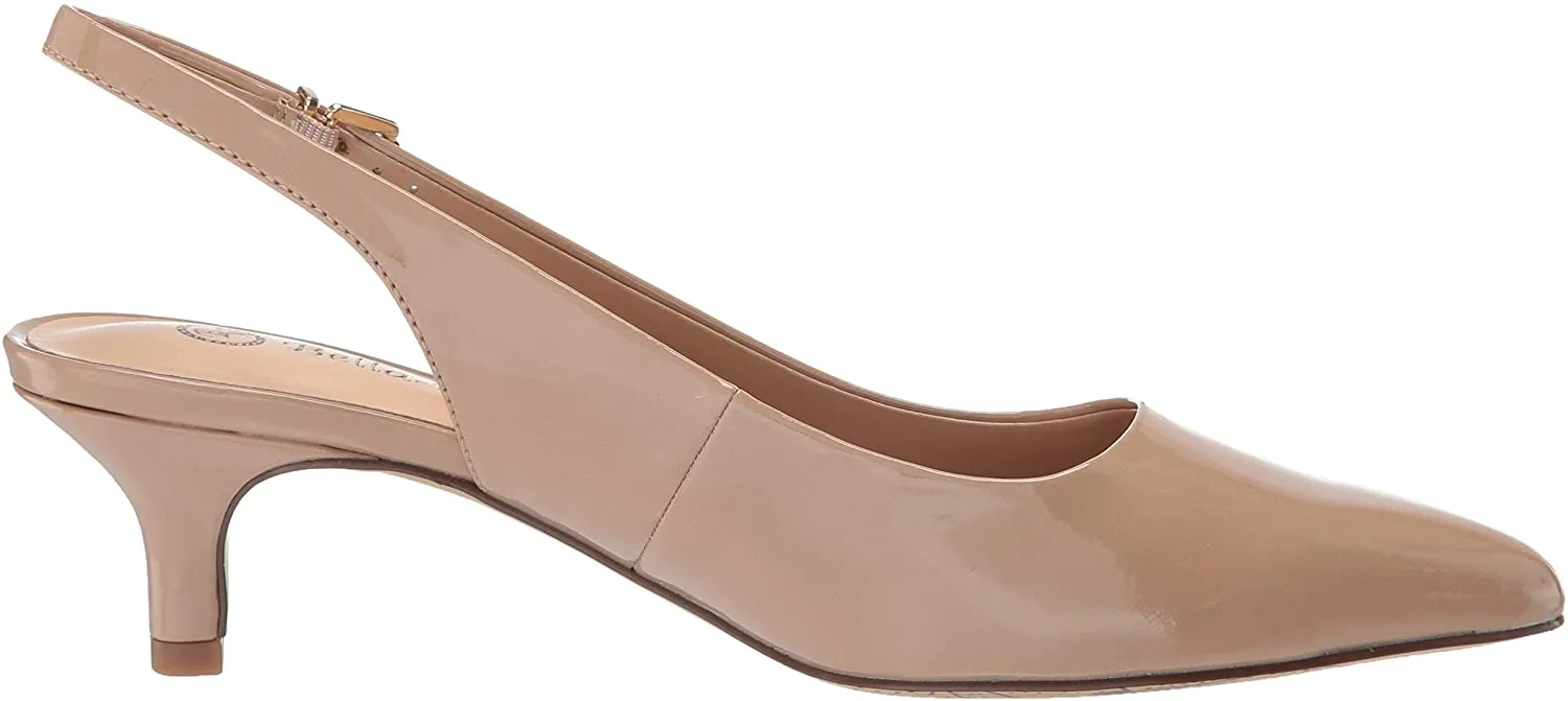 Bella Vita Women's Scarlett II Kitten-Heel Slingback Pumps  Color Nude Pattern Size 6.5M