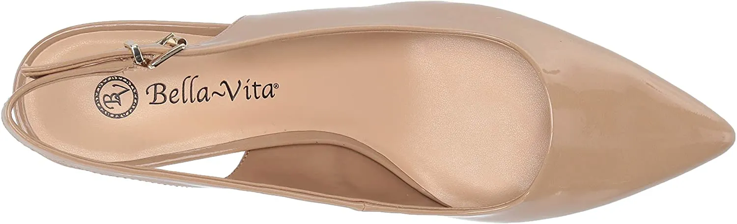 Bella Vita Women's Scarlett II Kitten-Heel Slingback Pumps  Color Nude Pattern Size 6.5M