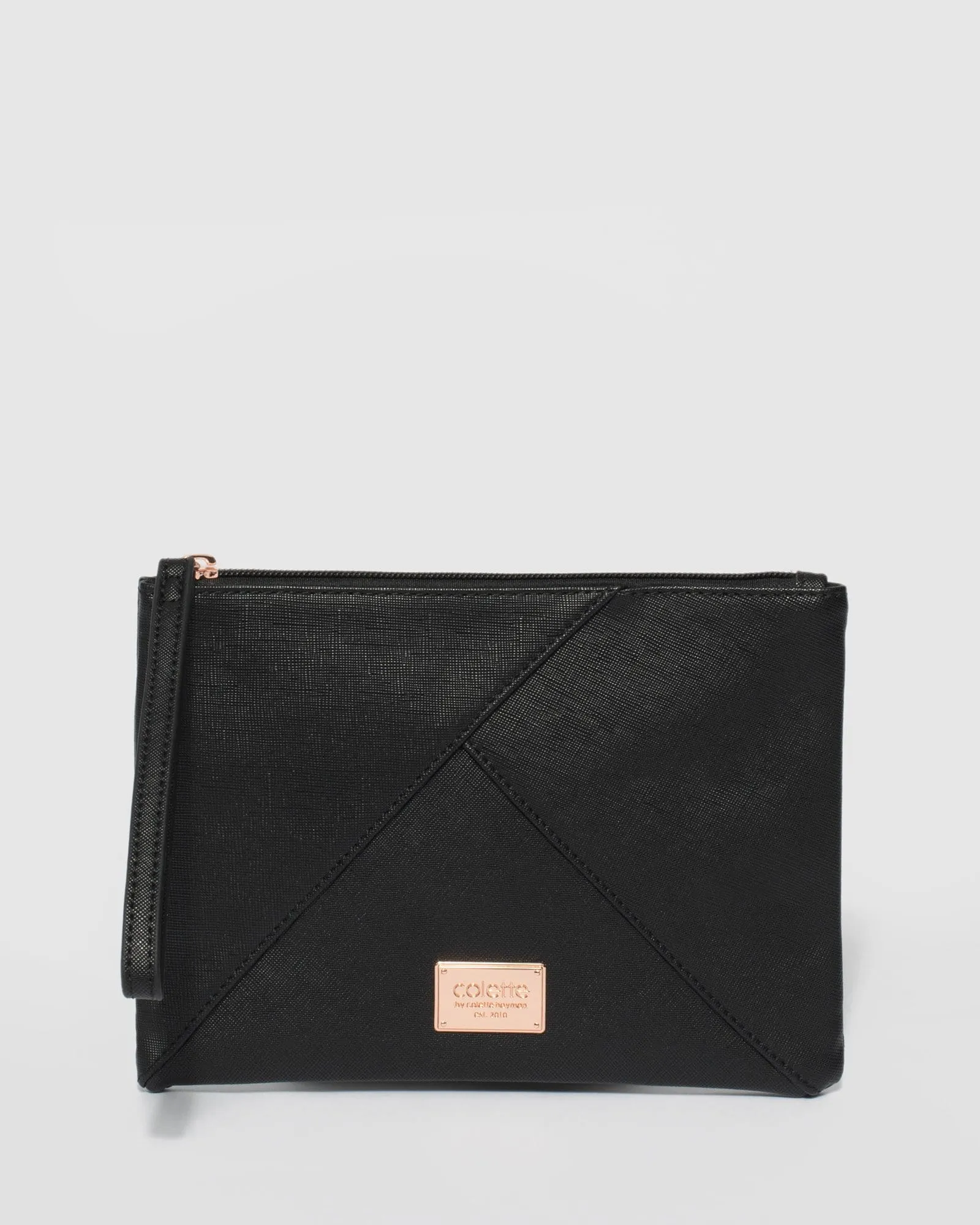 Black Poppy Panelled Purse