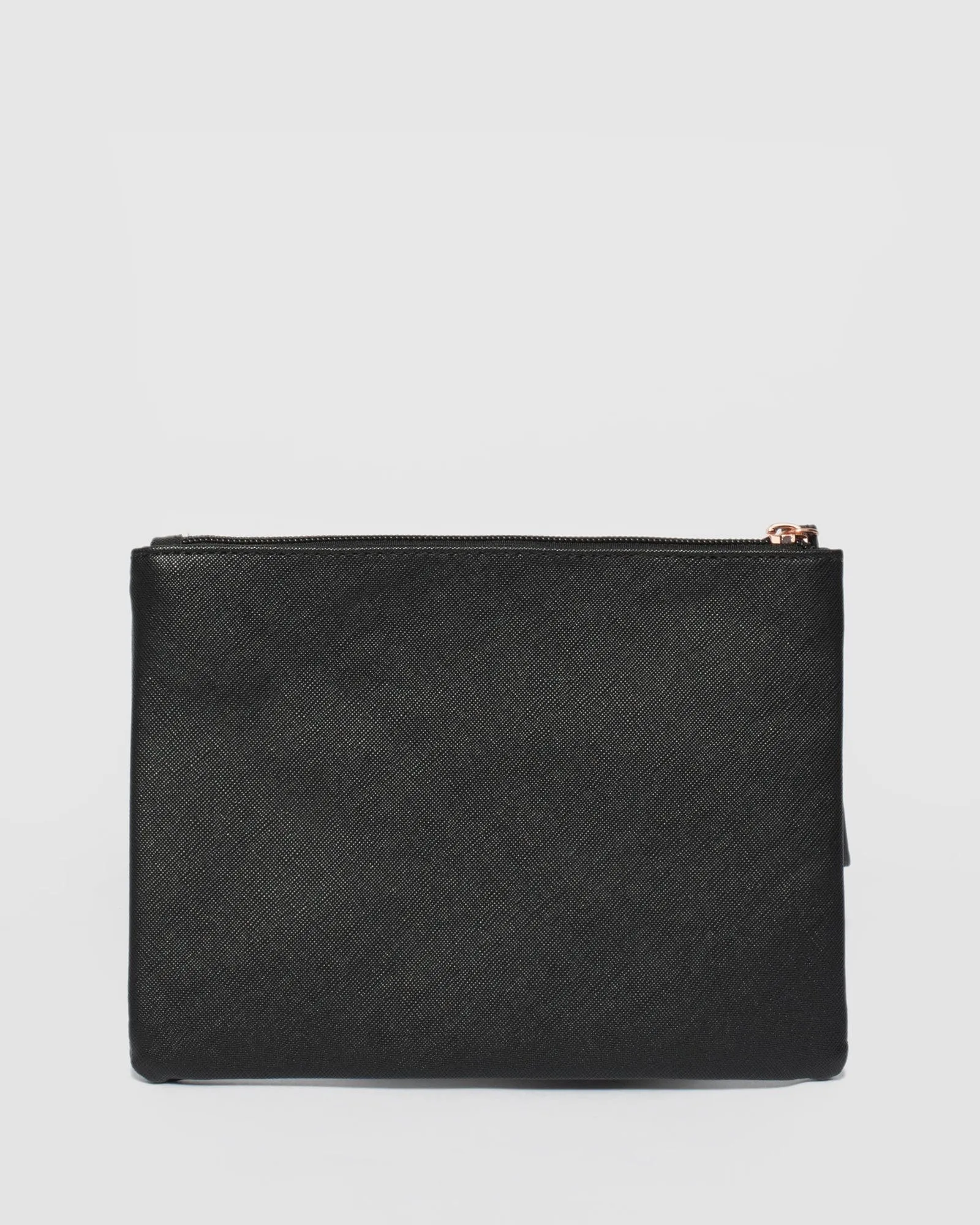 Black Poppy Panelled Purse