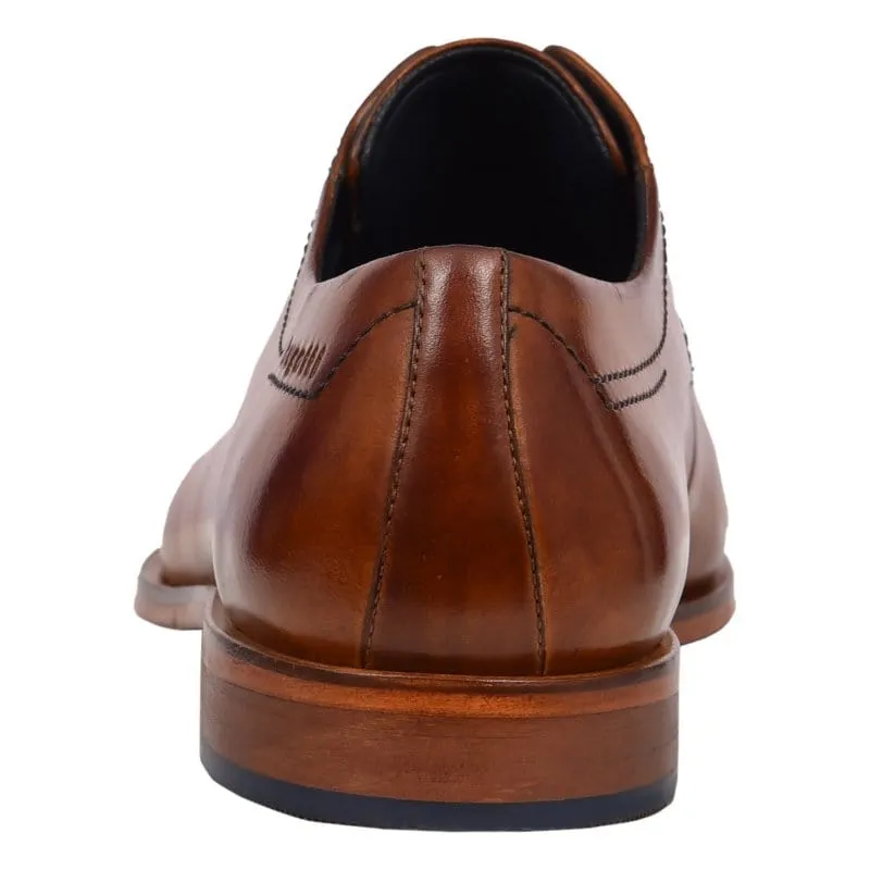 Bugatti Mens Tan Lace Up Dress Shoe Milko 312-75203-1100