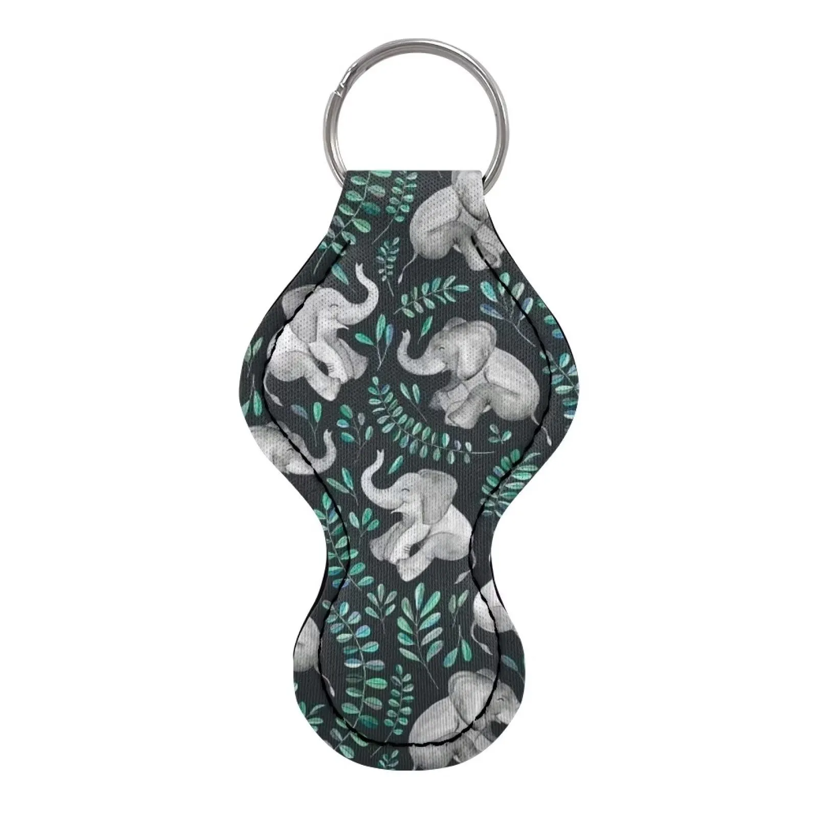 BYCHECAR Elephant Chapstick Holder for Kids Small Gifts Lippy Clip Lipstick Holder Chapstick Keychain Holder Women Stocking Stuffers Lip Sleeve Pouch Green
