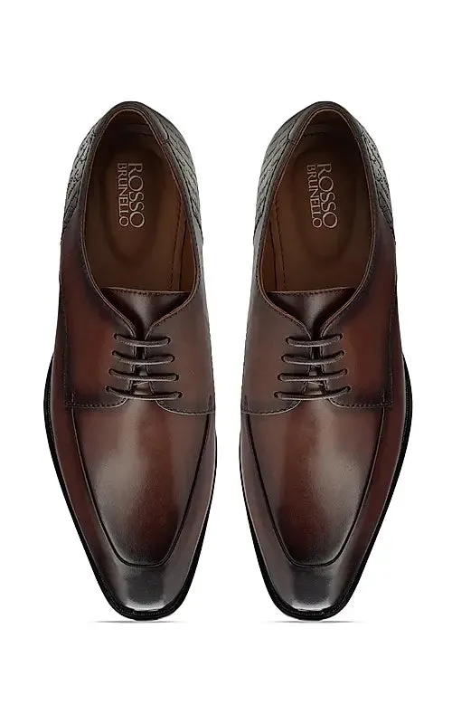 Coffee Signato Leather Lace Ups