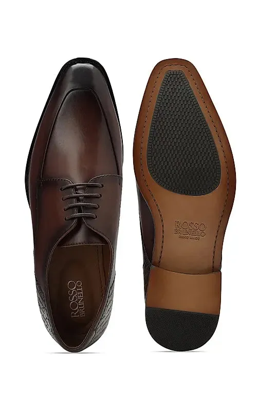 Coffee Signato Leather Lace Ups