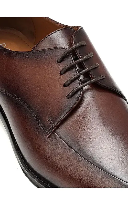 Coffee Signato Leather Lace Ups