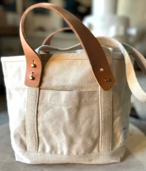 Cotton Canvas Tote in Ecru