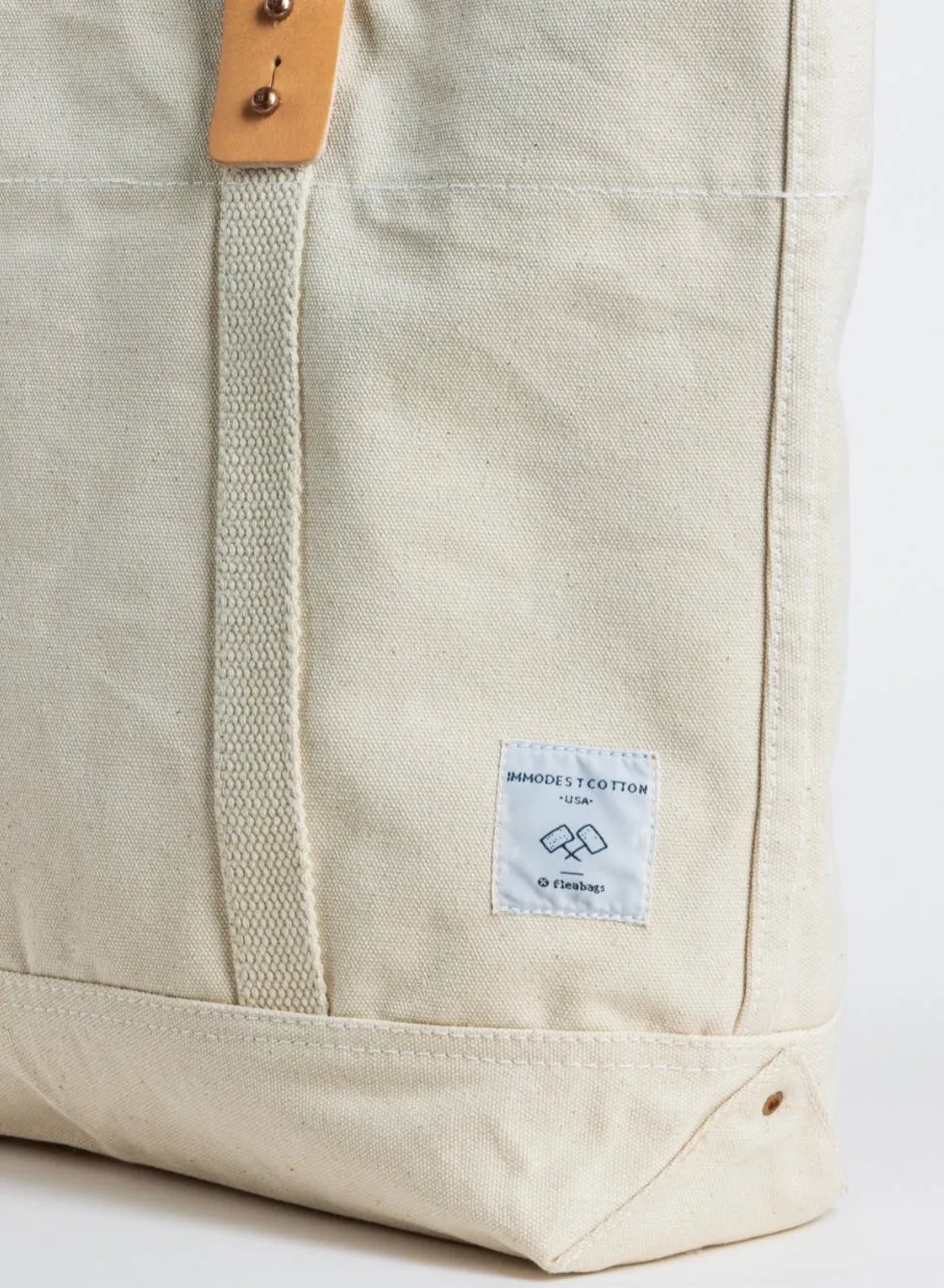 Cotton Canvas Tote in Ecru
