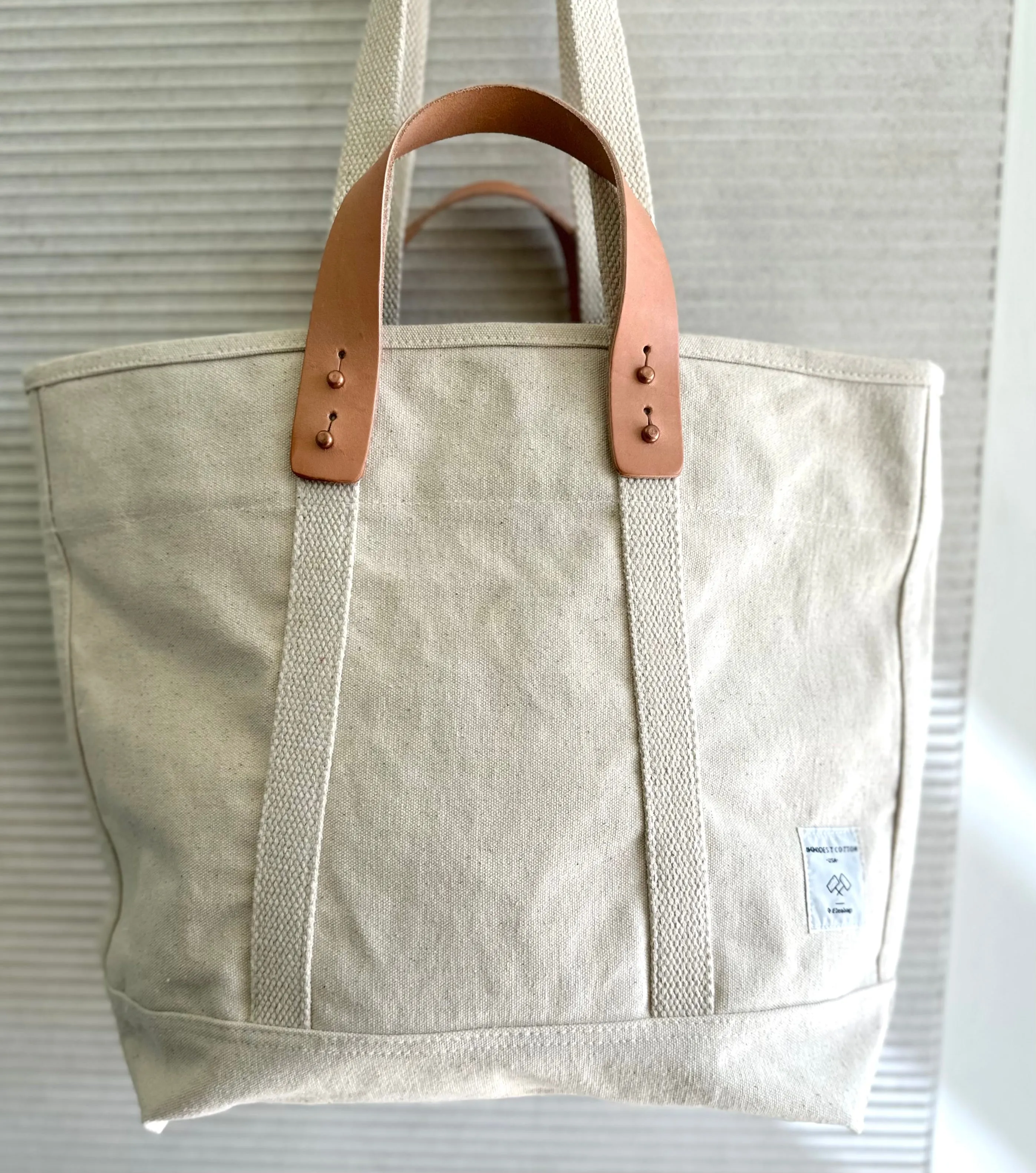 Cotton Canvas Tote in Ecru