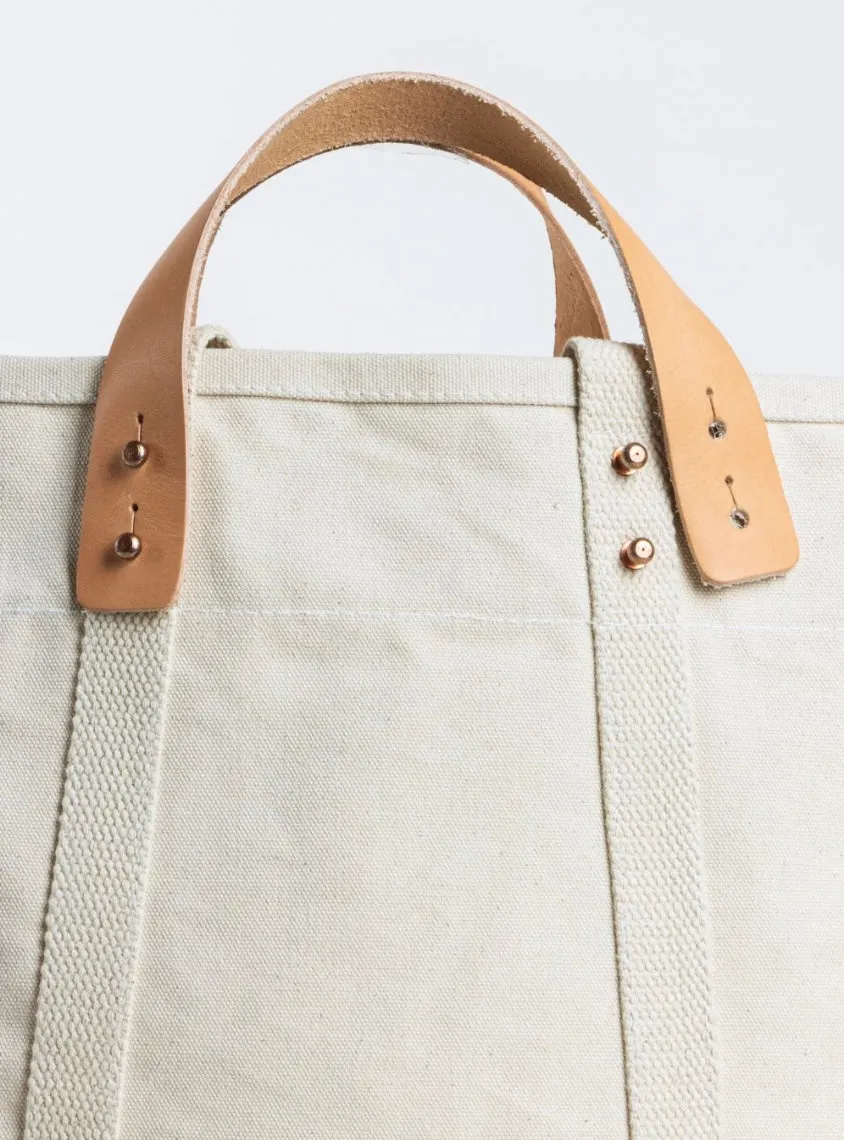 Cotton Canvas Tote in Ecru