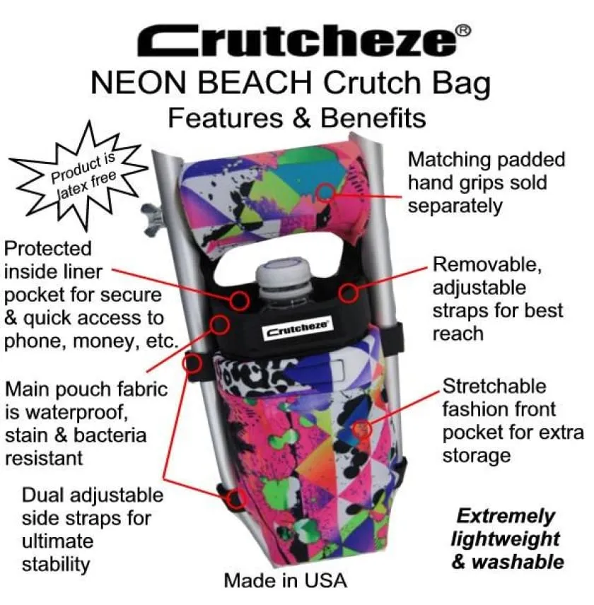 CRUTCHEZE CRUTCH BAG - NEON BEACH