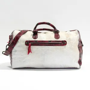 Duffel - Light Brindle w/ Burgundy Skulls