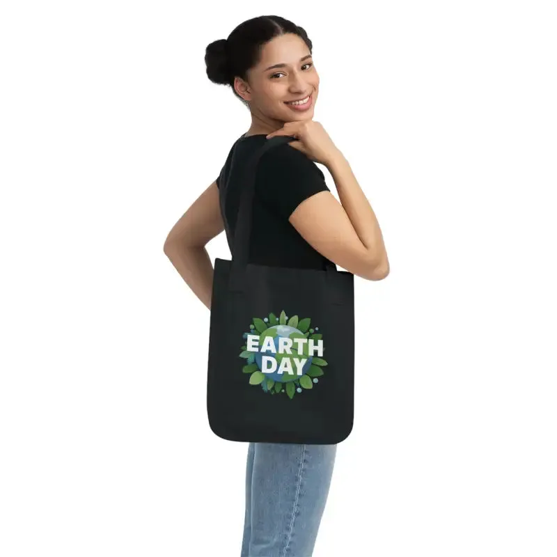 Earth Day Organic Canvas Tote Eco Friendly Style