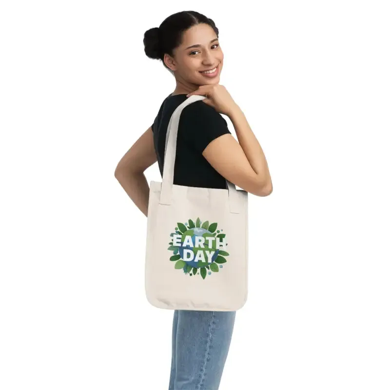 Earth Day Organic Canvas Tote Eco Friendly Style