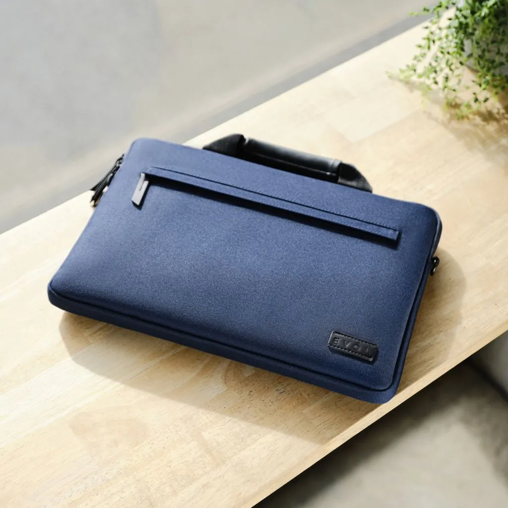 Evol 14.1″ Slim Laptop Brief - Recycled Material - Navy