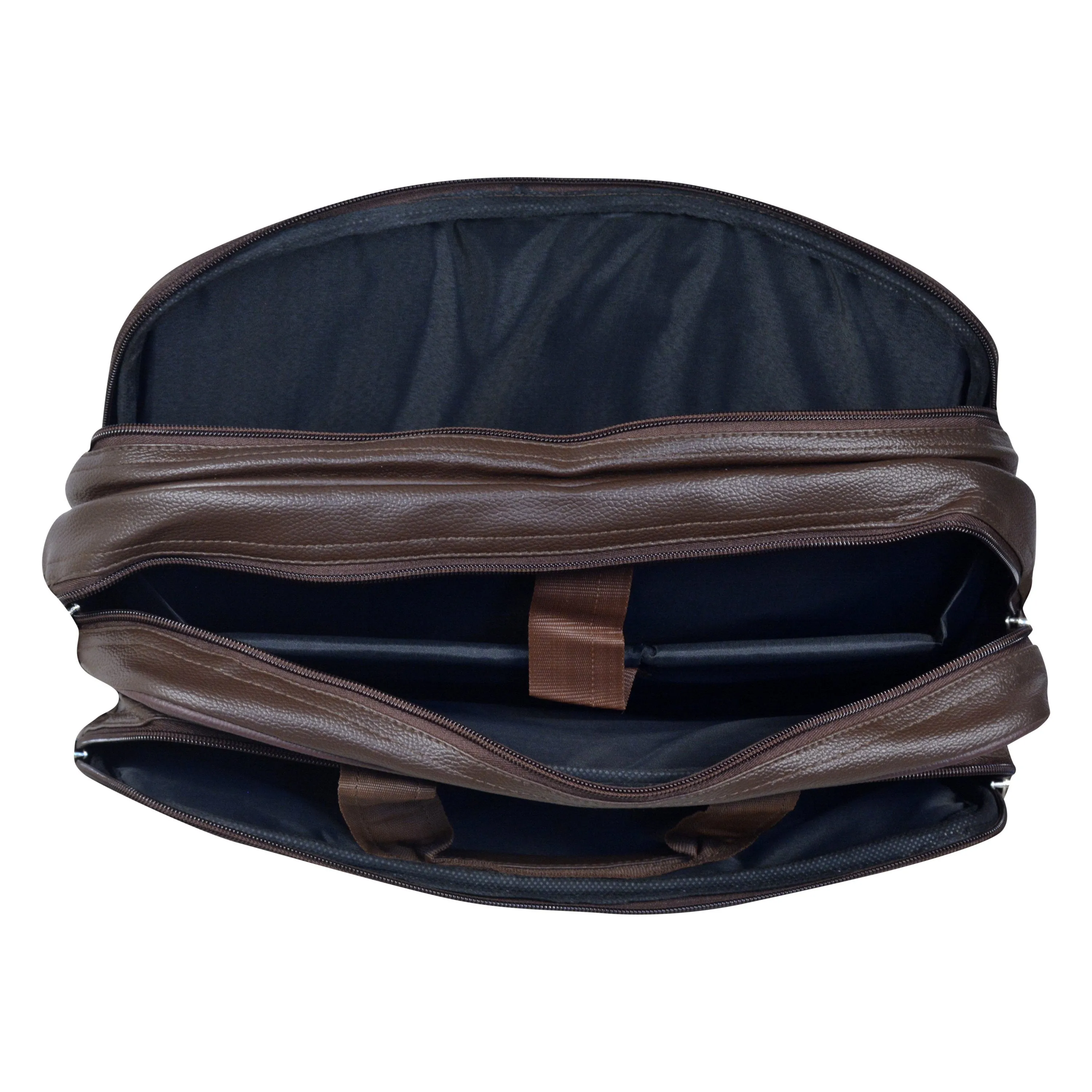 Foam File Messenger Bag 16 Inch Brown Faux Leather Office Bag | Laptop Bag for Men EB-611