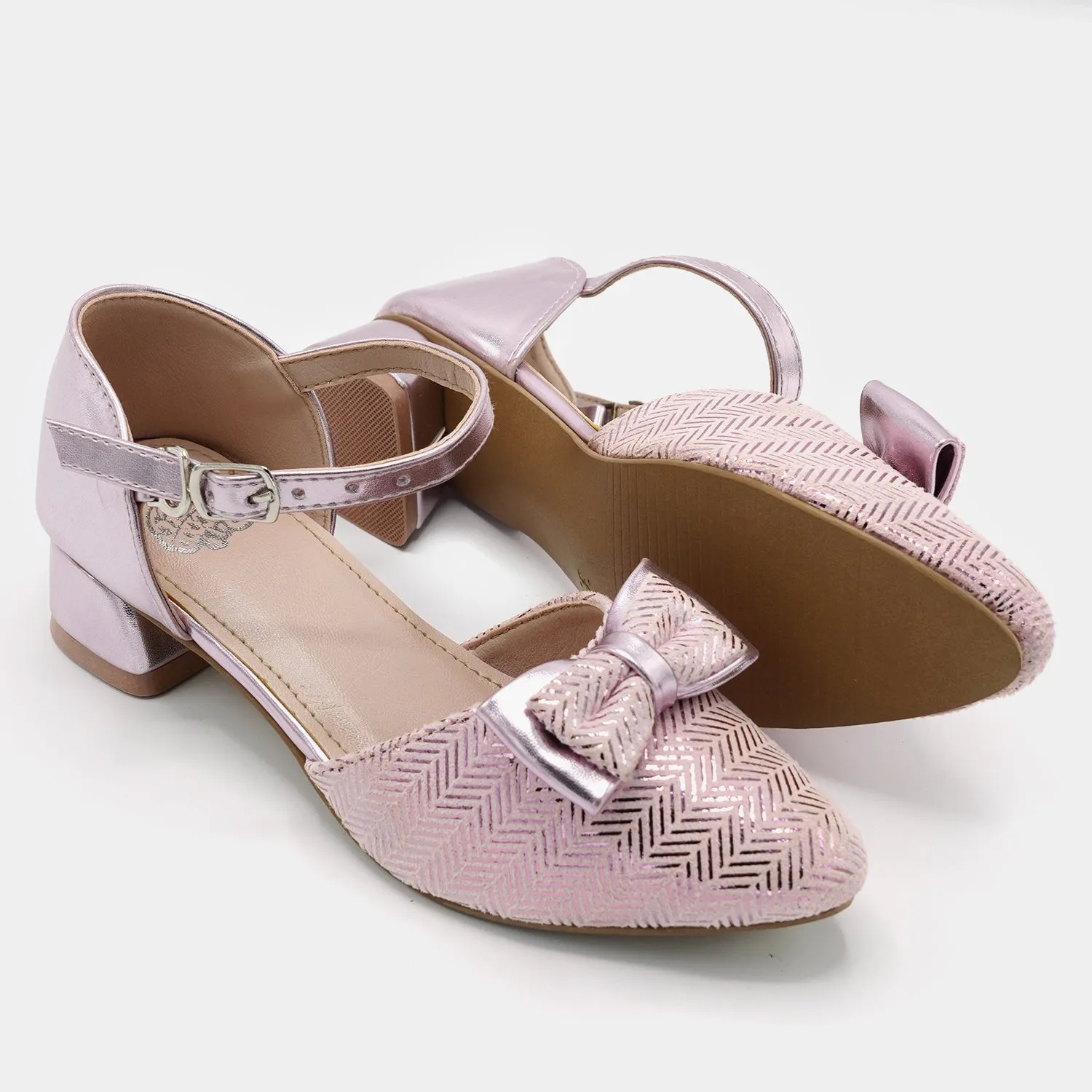 Girls Pumps Heels 456-42-Pink