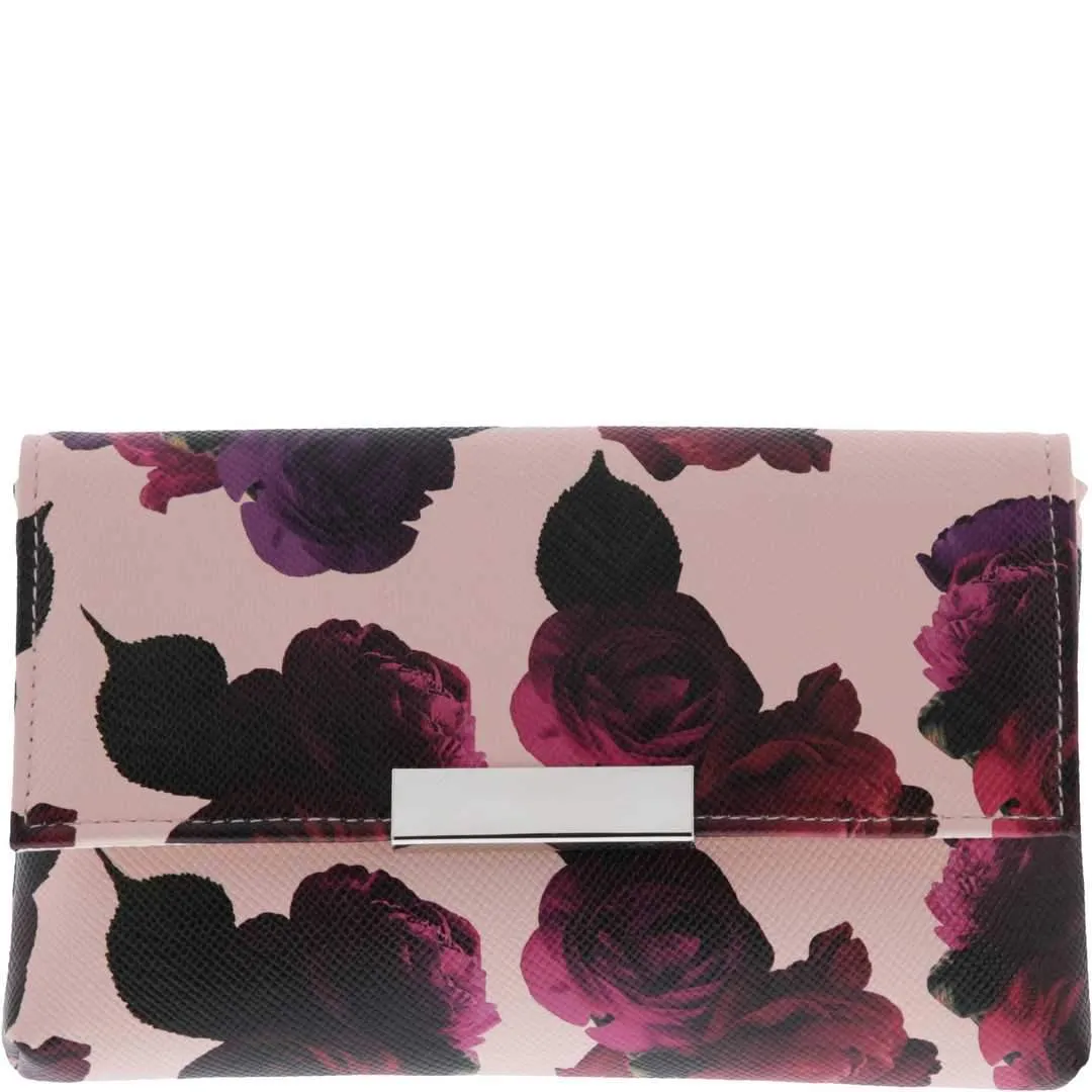 Laura Saffiano Rose Clutch