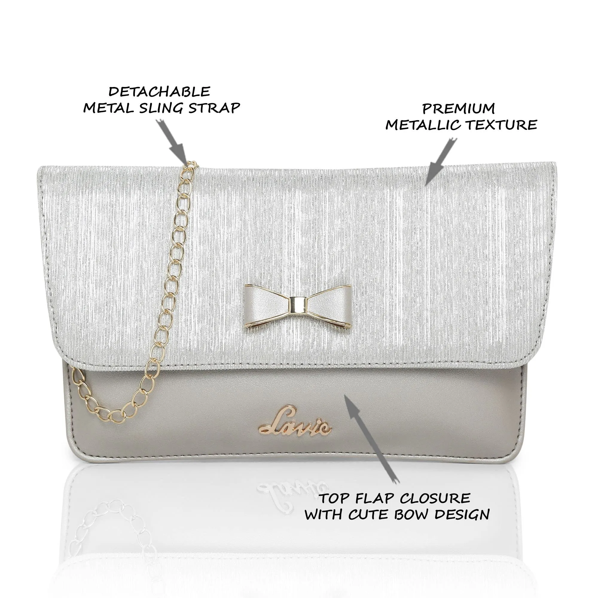 Lavie Women's Gilter Envelope Clutch | Ladies Purse Handbag