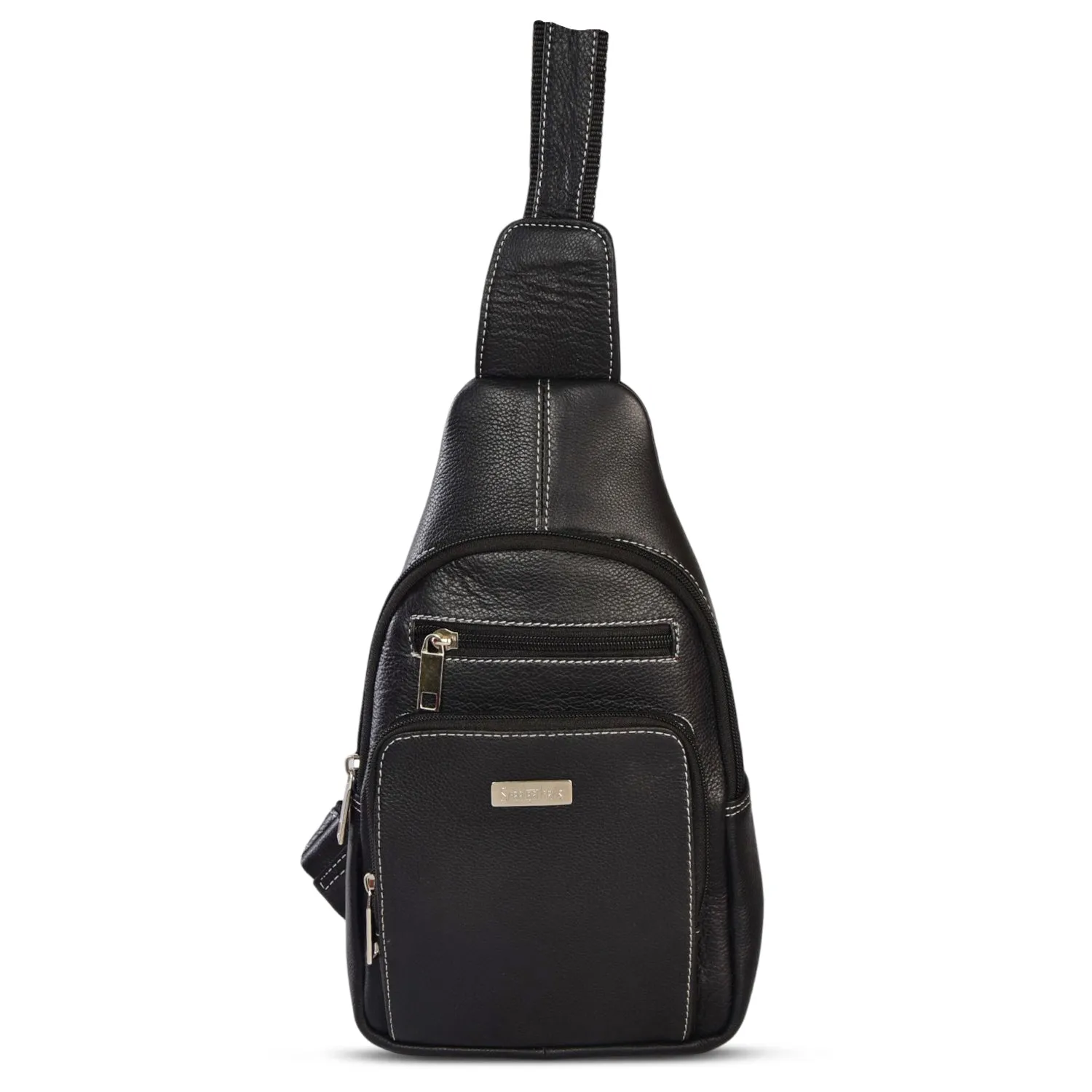 LEATHER BACKPACK 998906 (BLACK)