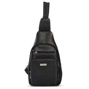 LEATHER BACKPACK 998906 (BLACK)