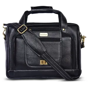 Leather Laptop Bag 36801 (BLACK)