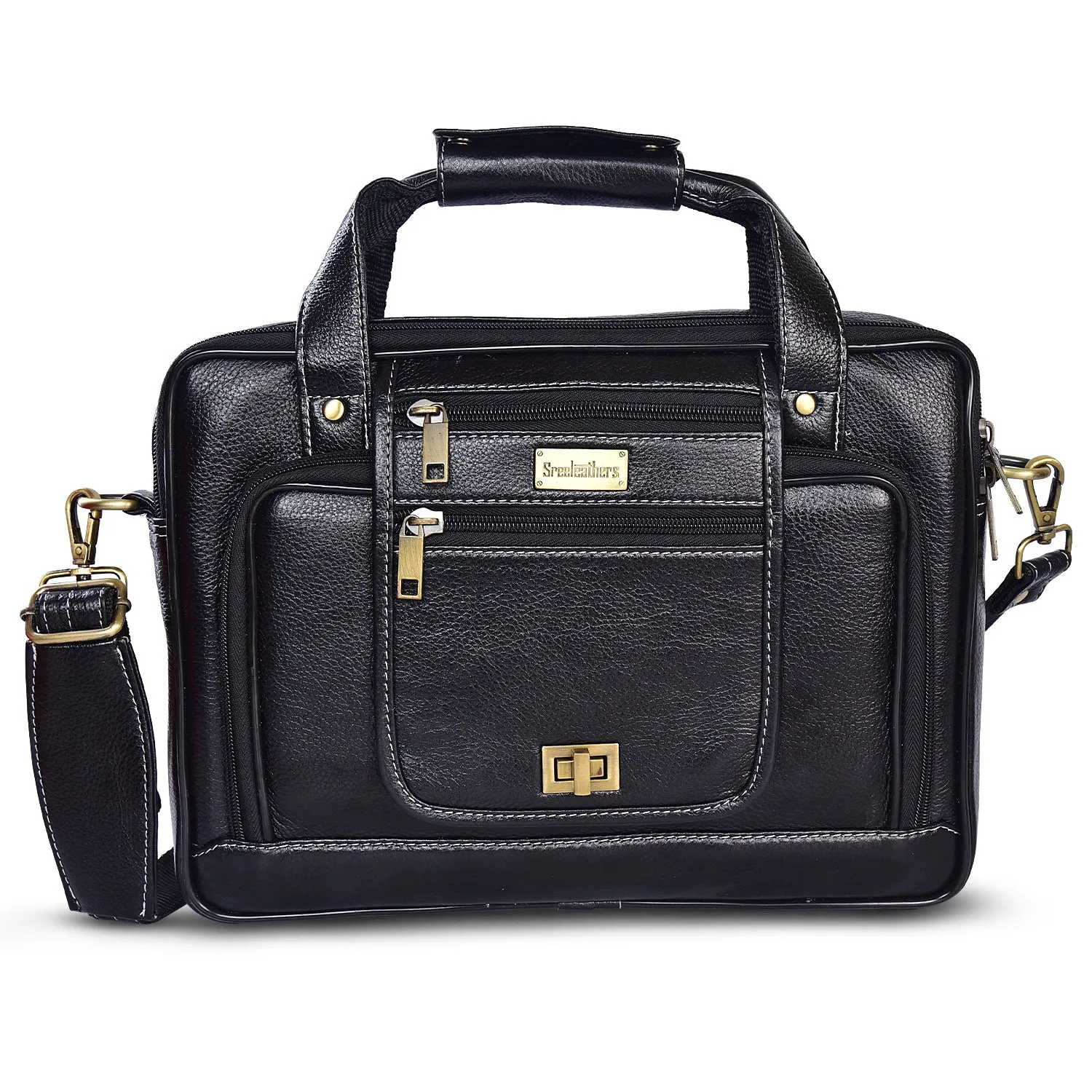 Leather Laptop Bag 36801 (BLACK)