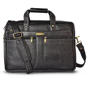 Leather Laptop Bag 36807 (Black)