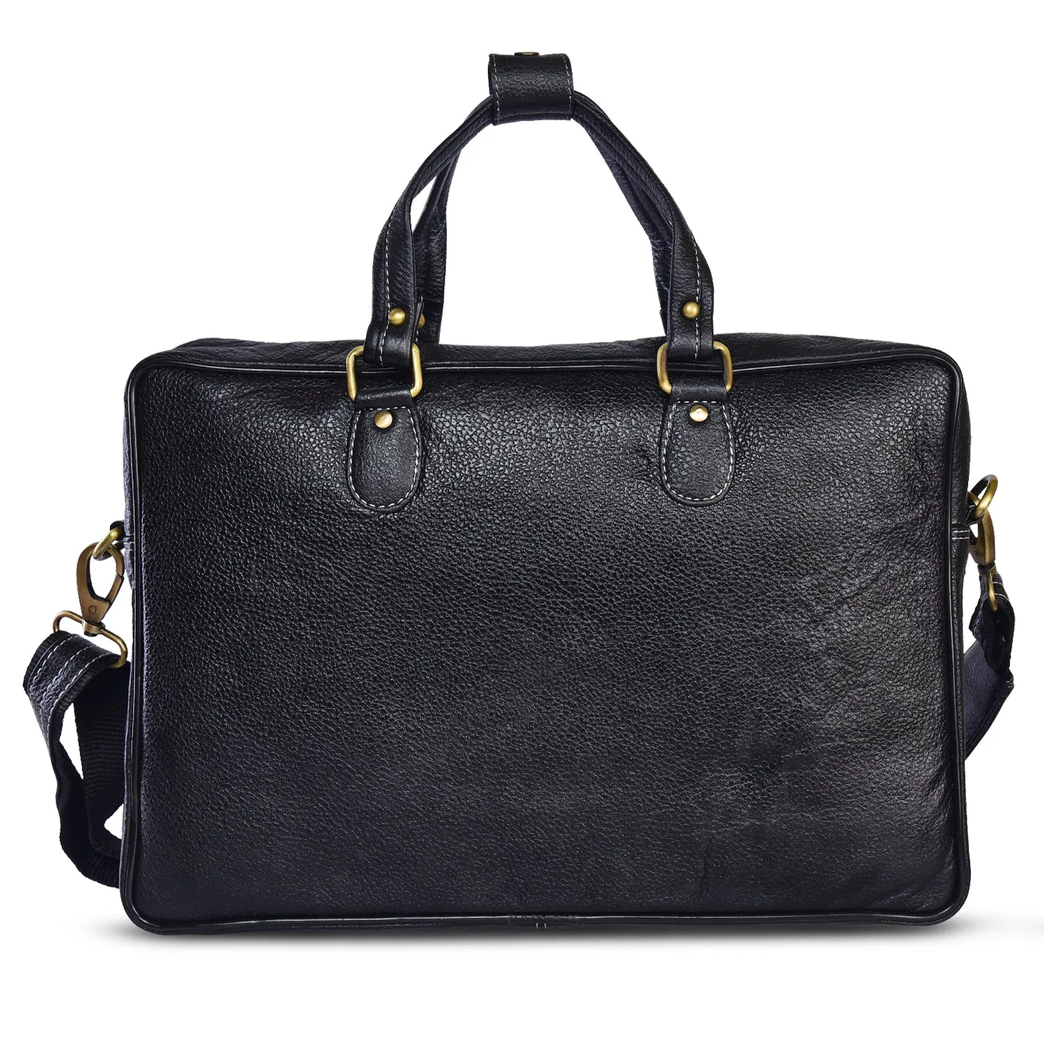 Leather Laptop Bag 36808 (BLACK)
