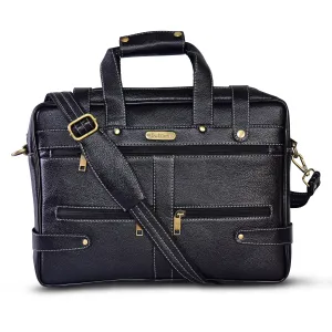 Leather Laptop Bag 36809 (BLACK)