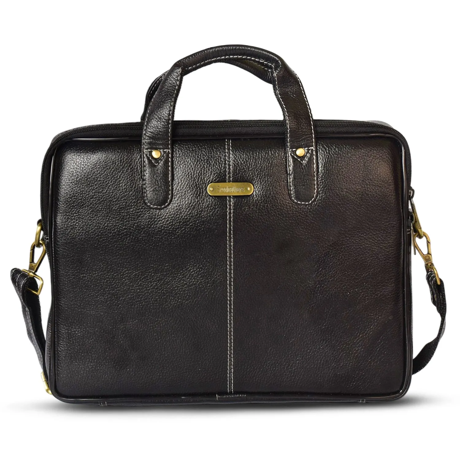 Leather Laptop Bag 36811 (Black)