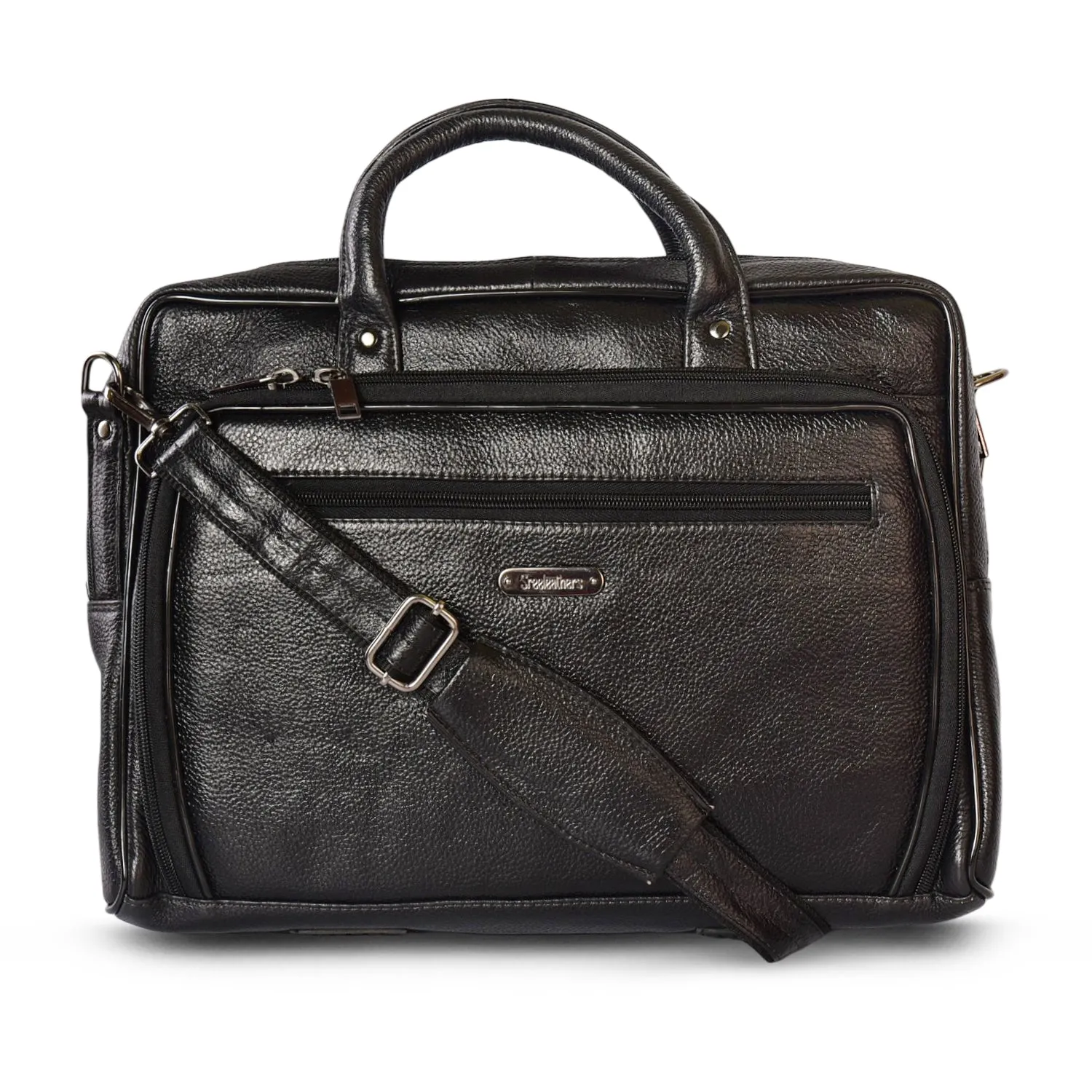 Leather Laptop Bag 36825 (Black)