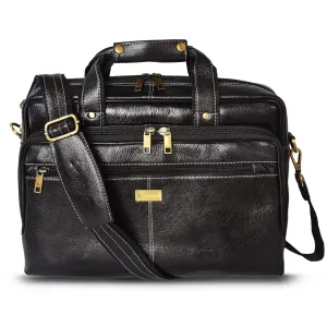 Leather Laptop Bag 998901 (Black)