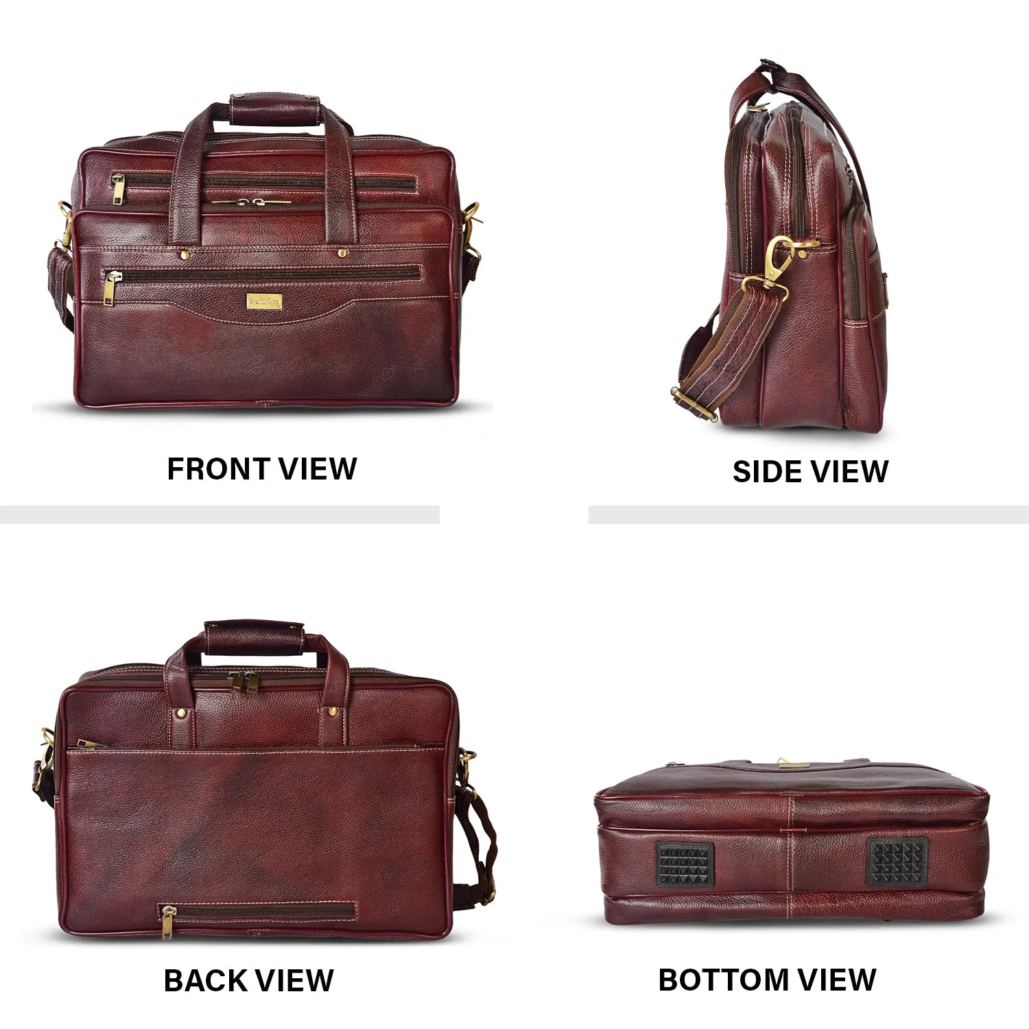 Leather Laptop Bag  998902 (Brown)