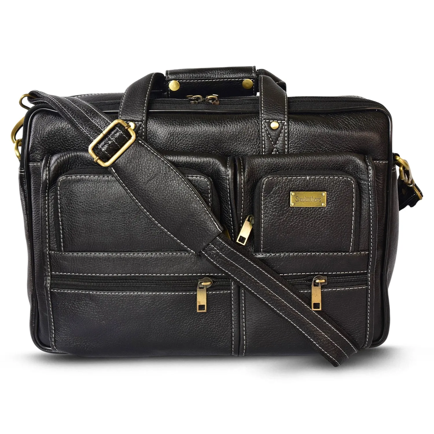 Leather Laptop Bag  998919 (Black)