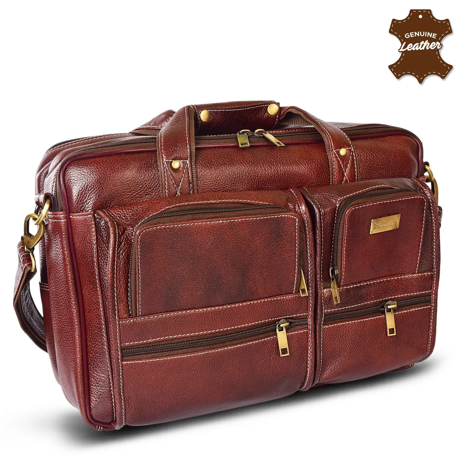Leather Laptop Bag  998919 (Brown)