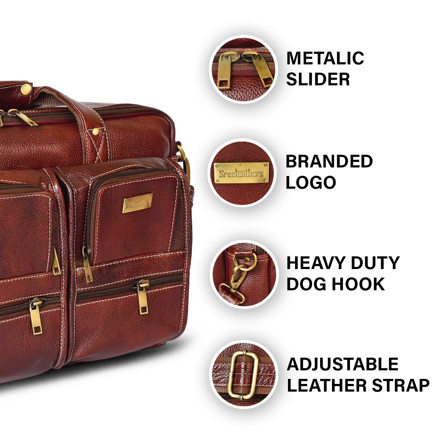 Leather Laptop Bag  998919 (Brown)